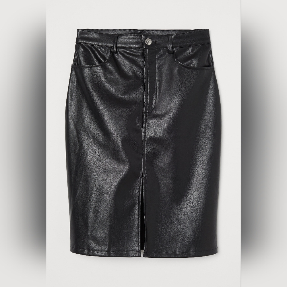 Faux leather skirt